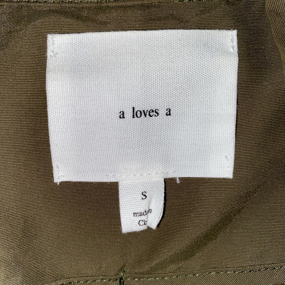 A Loves A Bomber Cotton/Nylon Blend In Excellent Condition Army Green - Picture 2 of 6